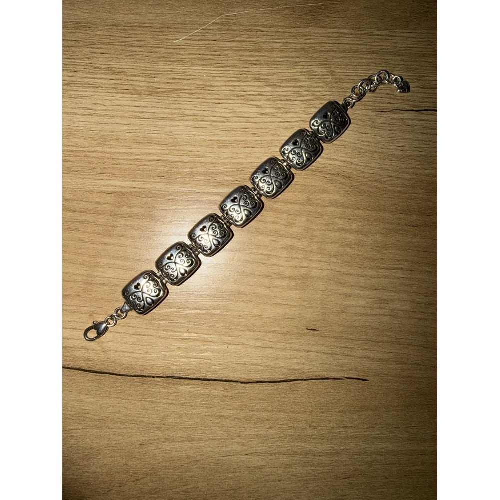 Brighton Rectangle Heart Scroll Link Bracelet